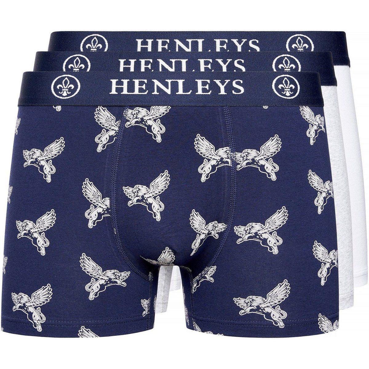 Henleys - "Lionwing" Boxershorts für Herren(3er-Pack) (Bunt)