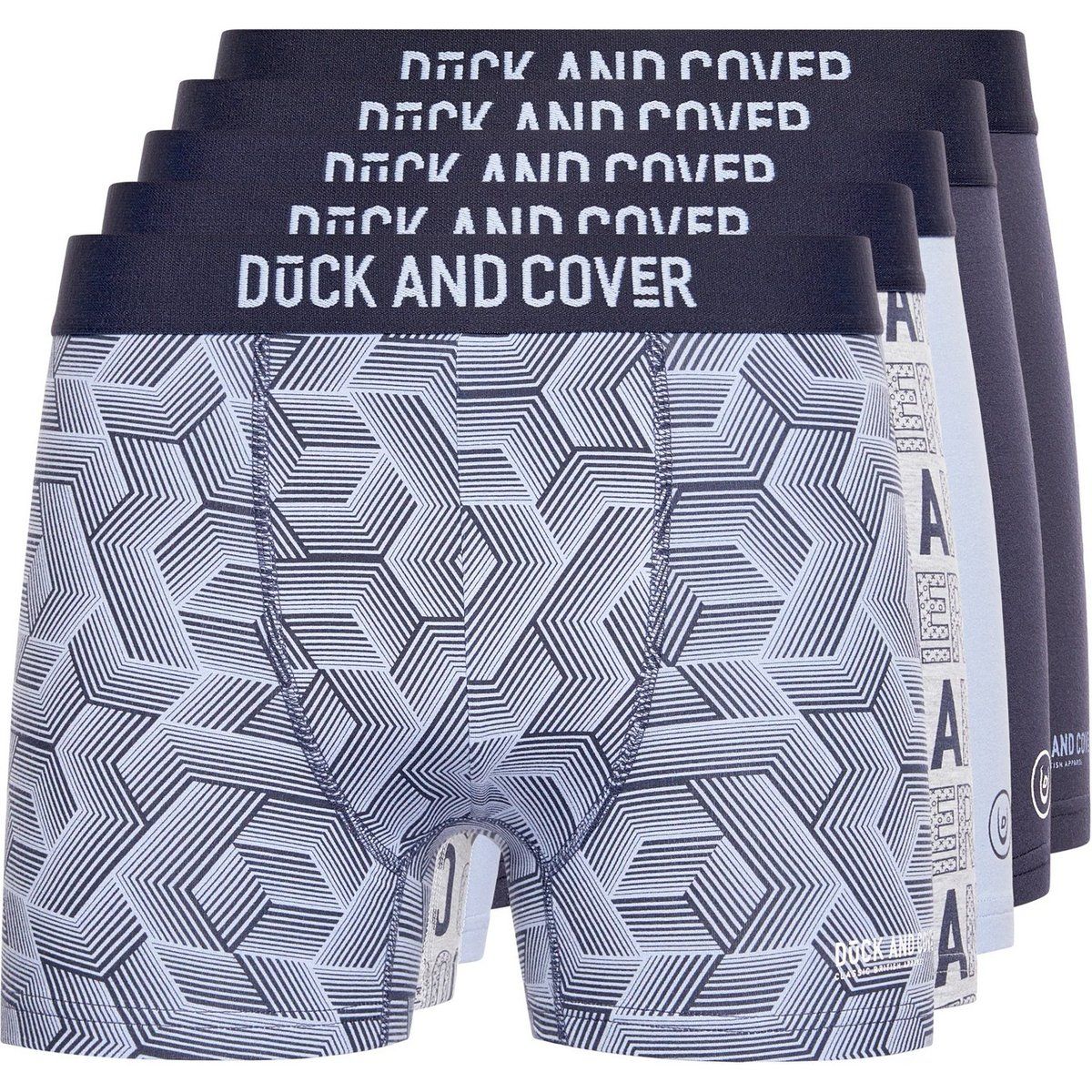 Duck and Cover - "Quendle" Boxershorts für Herren(5er-Pack) (Bunt)