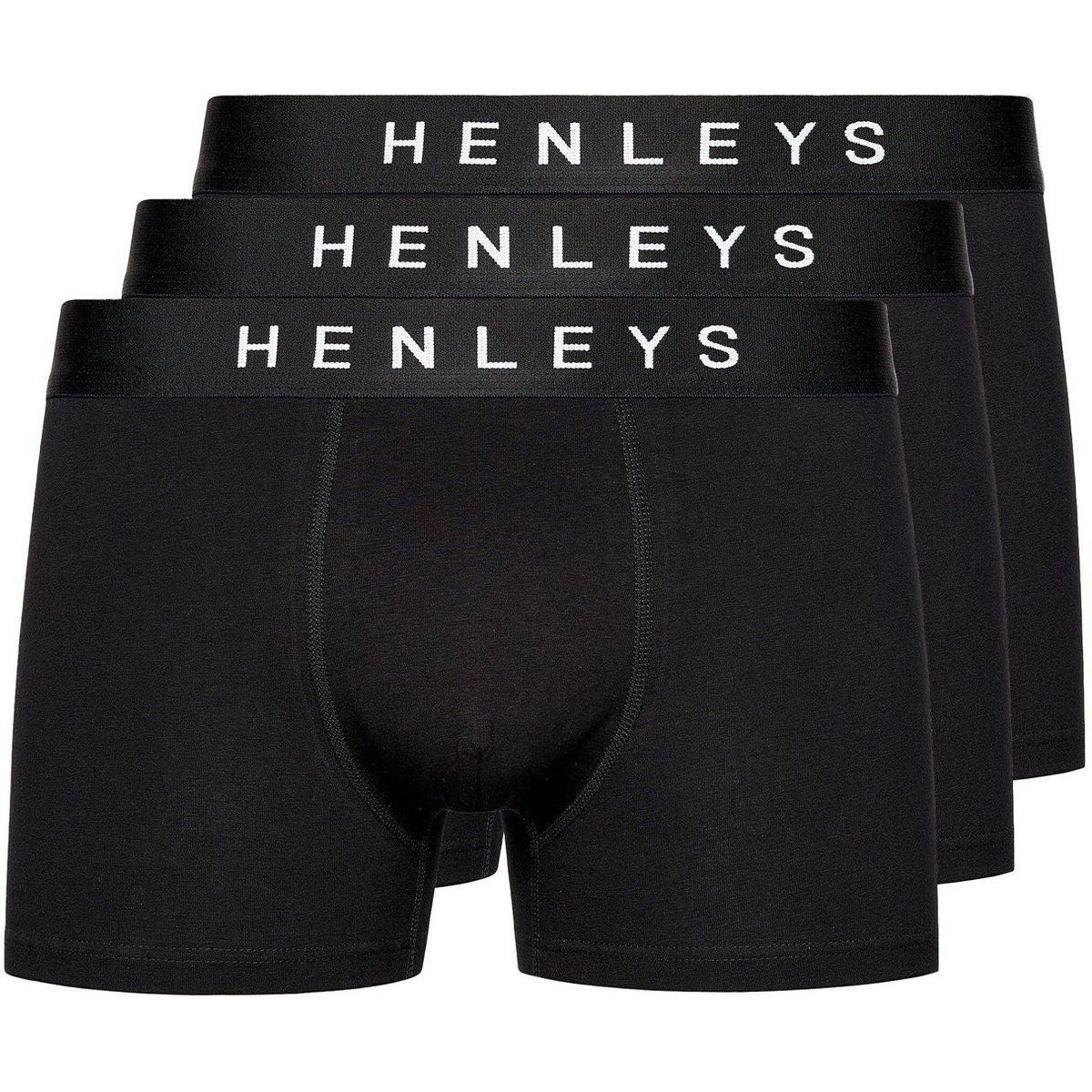 Henleys - "Coalink" Boxershorts für Herren(3er-Pack) (Schwarz)