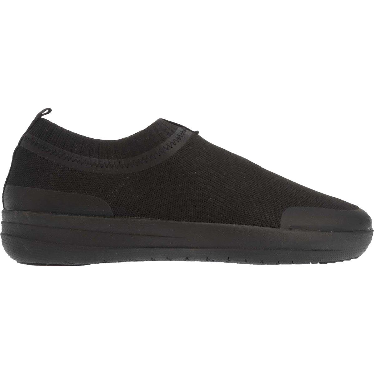 Schwarze Slip-On Strick Sneaker für Damen
