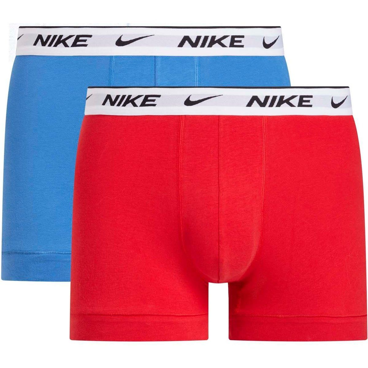 Herren-Boxershorts, einfarbig, Zweierpack