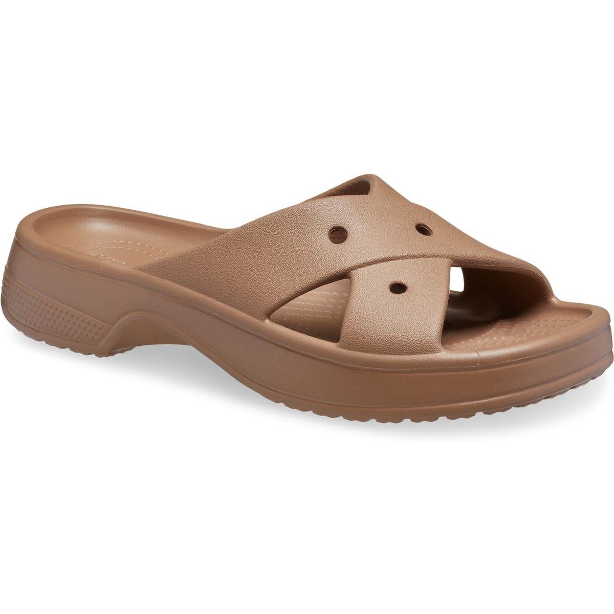 Crocs Klassische Kreuzriemen Thermoplastische Damenmilchschokoladensandalen