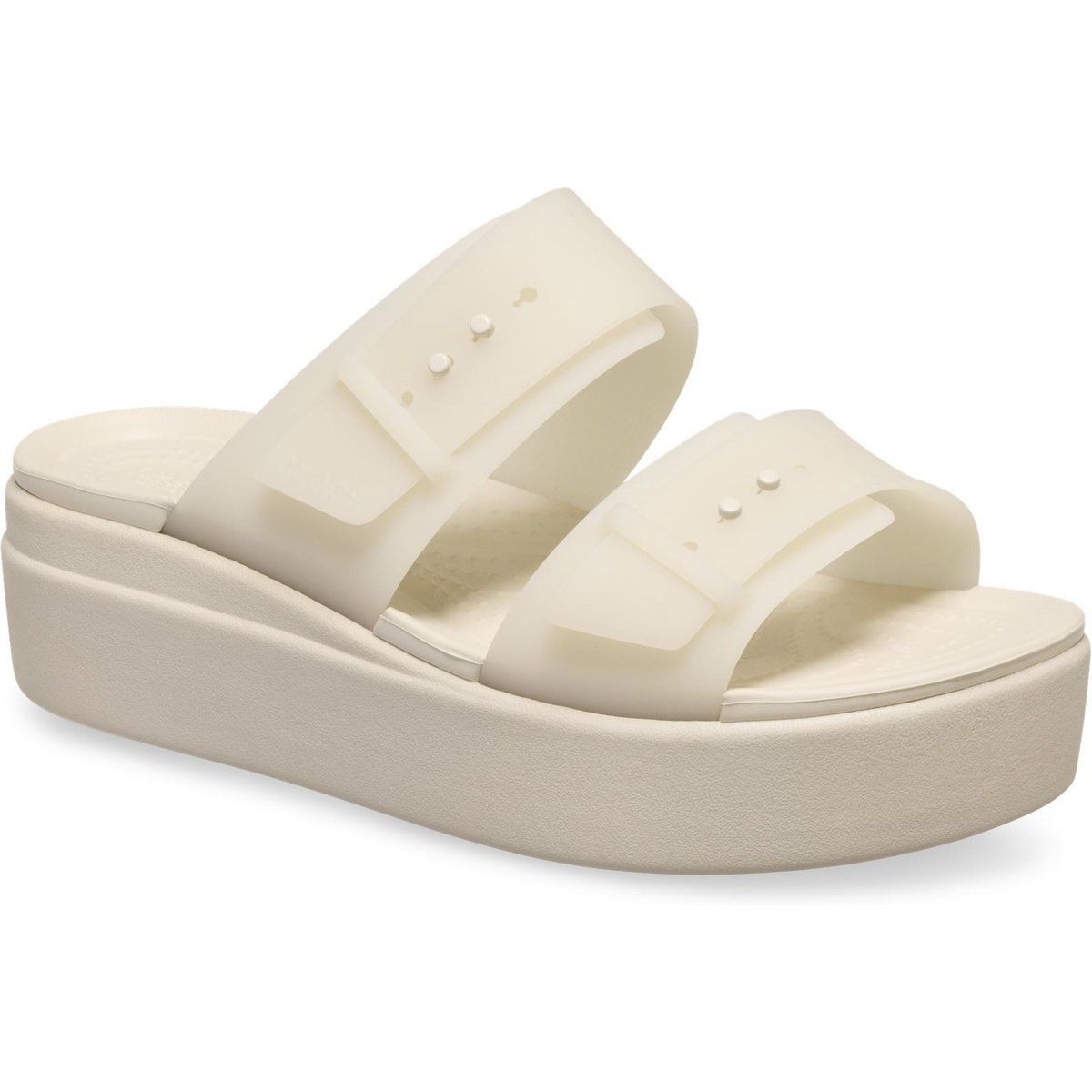 Crocs Brooklyn Buckle Low Wedge Damen Sandstein Sandalen
