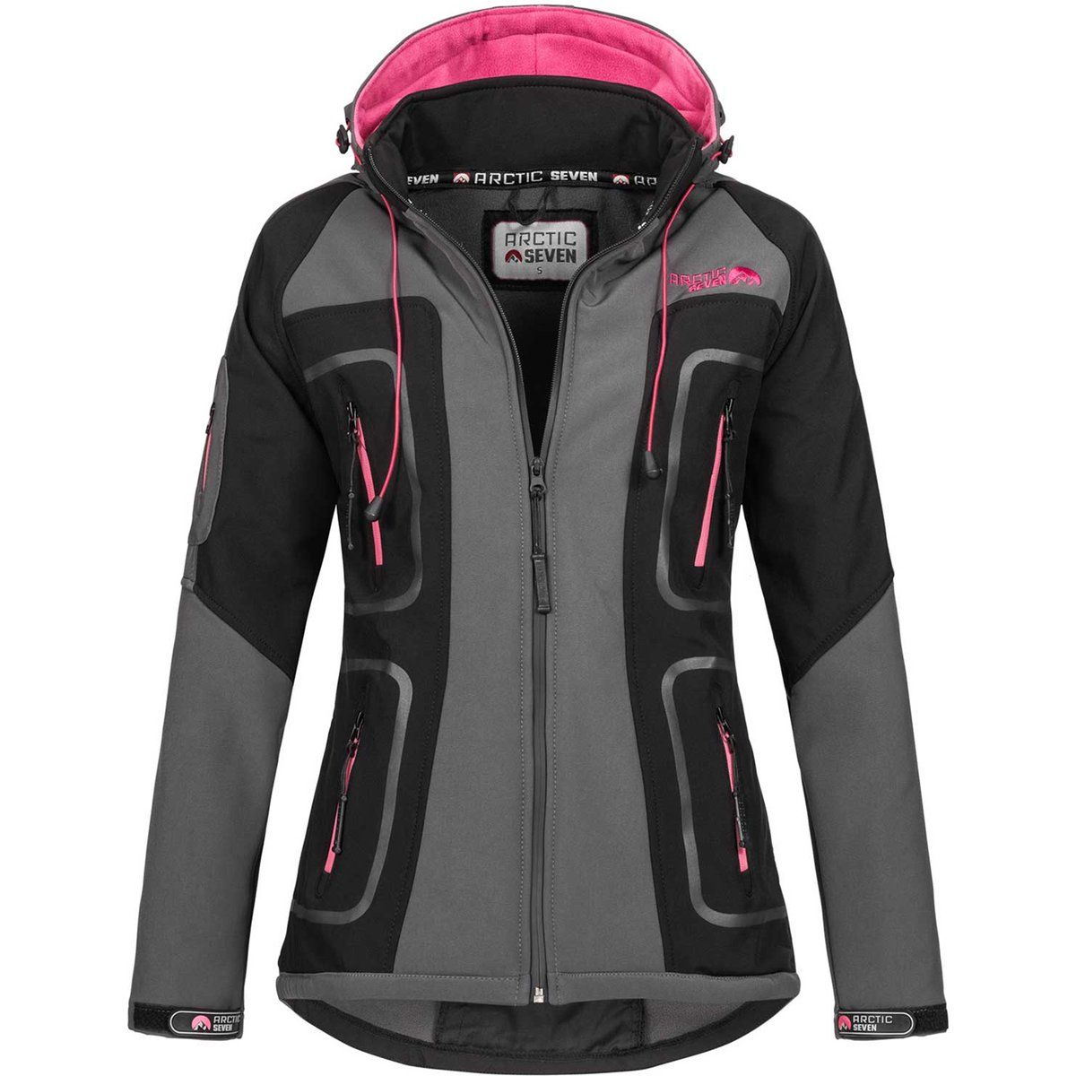 Winddichte Damen Softshell Jacke mit Kapuze