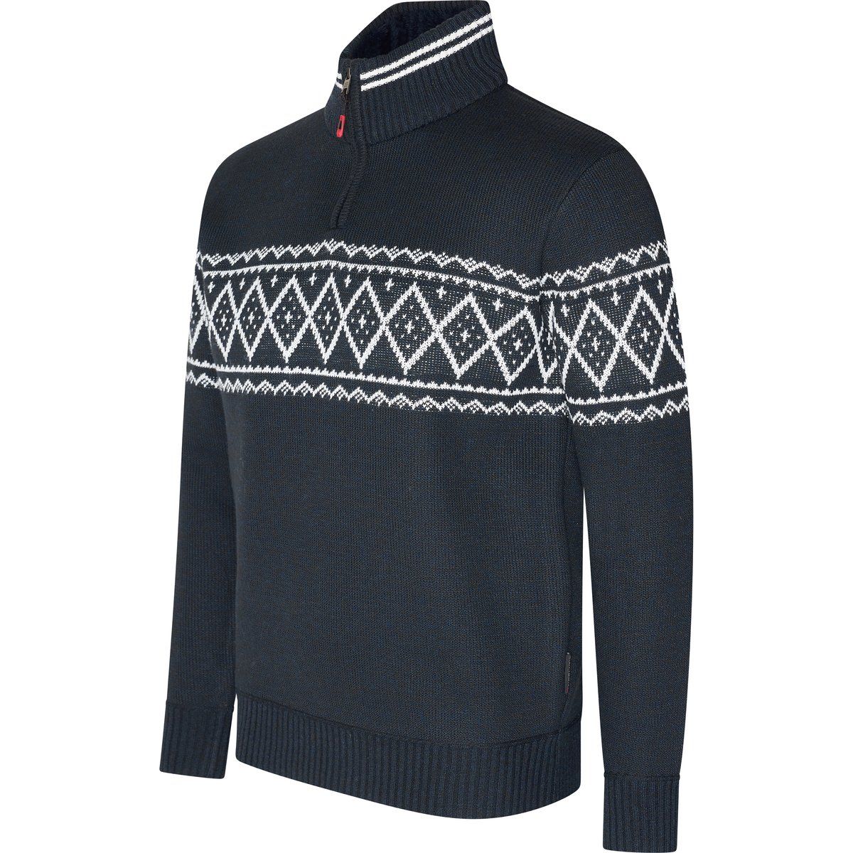 Norweger Muster Half-Zip Pullover