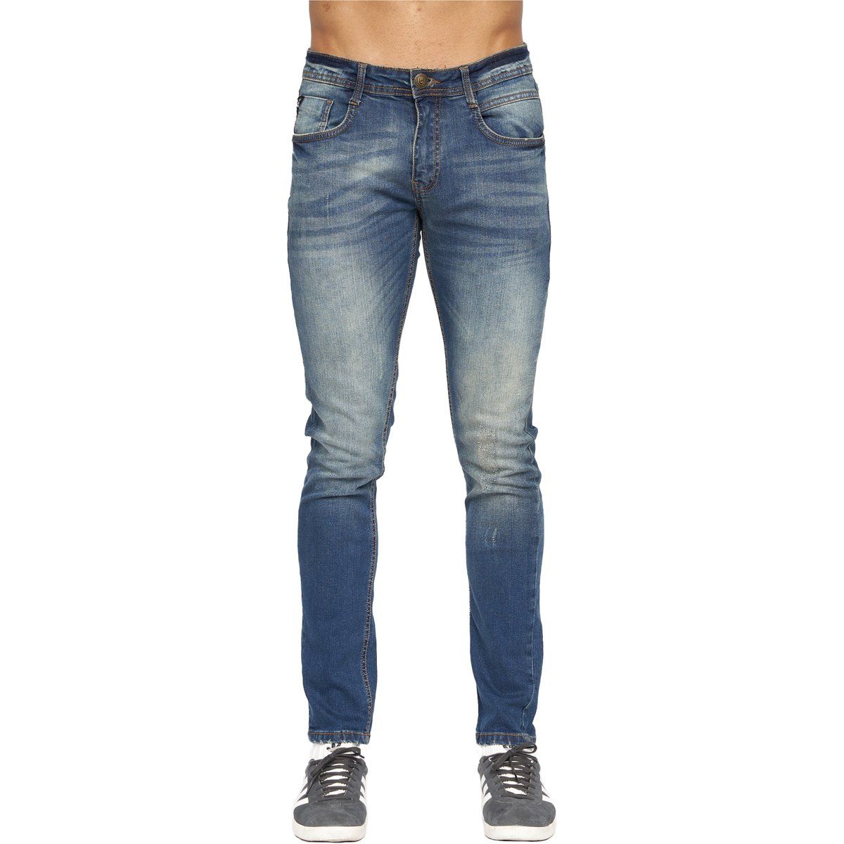Herren Slim-Fit Jeans mit Used-Look