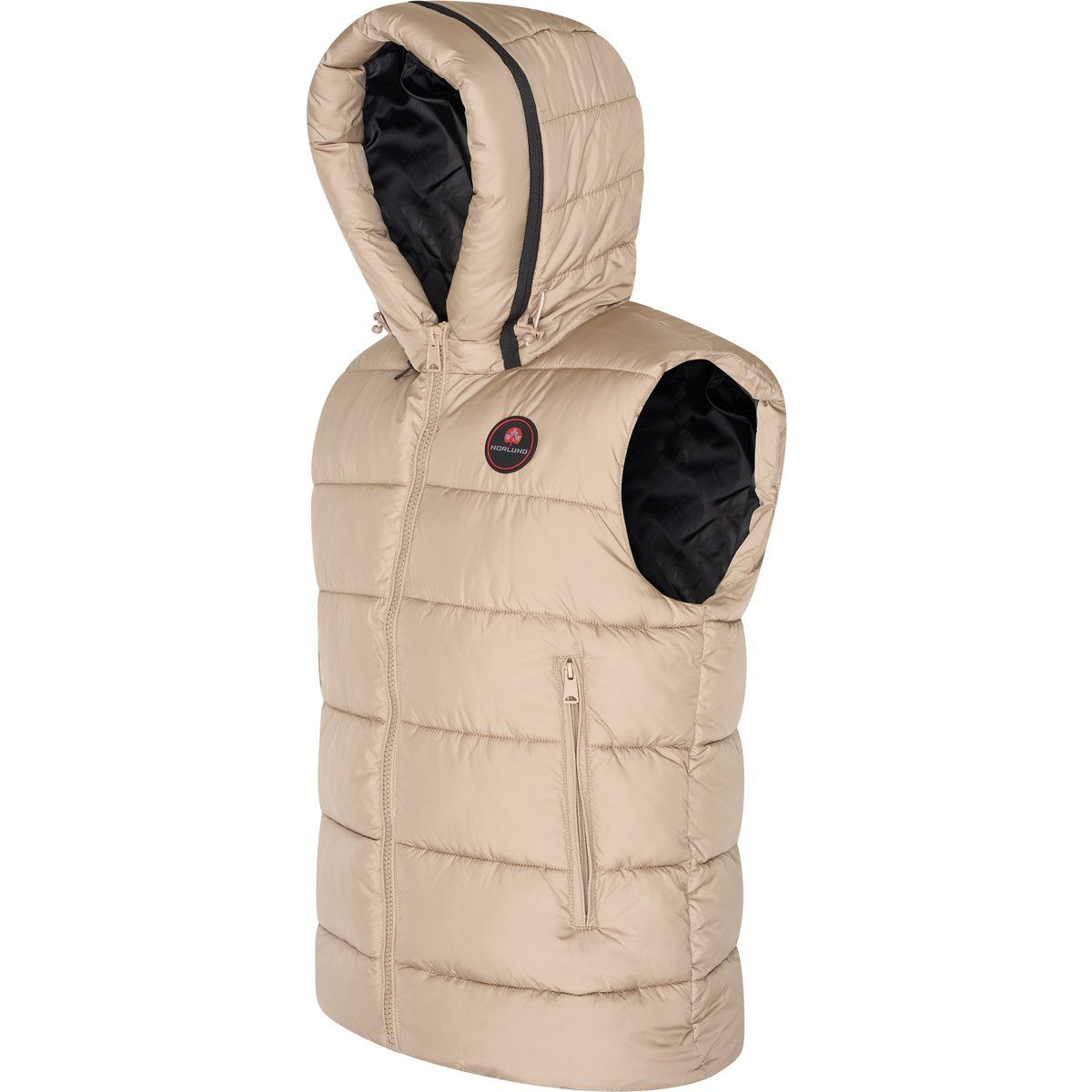 Gepolsterte Bodywarmer Weste mit Kapuze