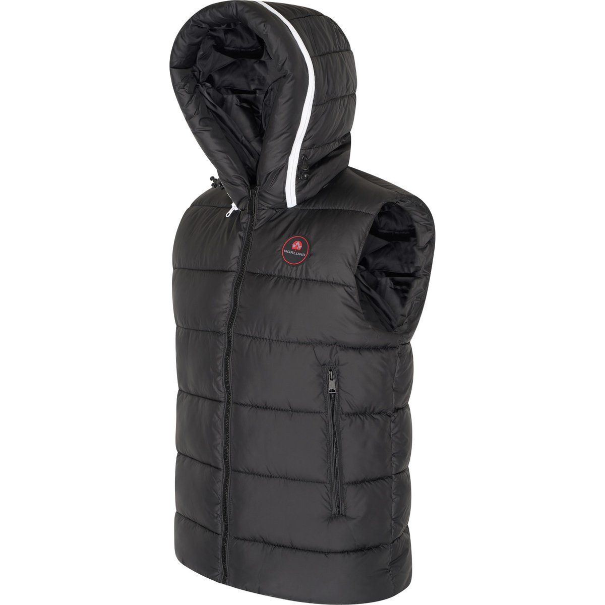 Gepolsterte Bodywarmer Weste mit Kapuze
