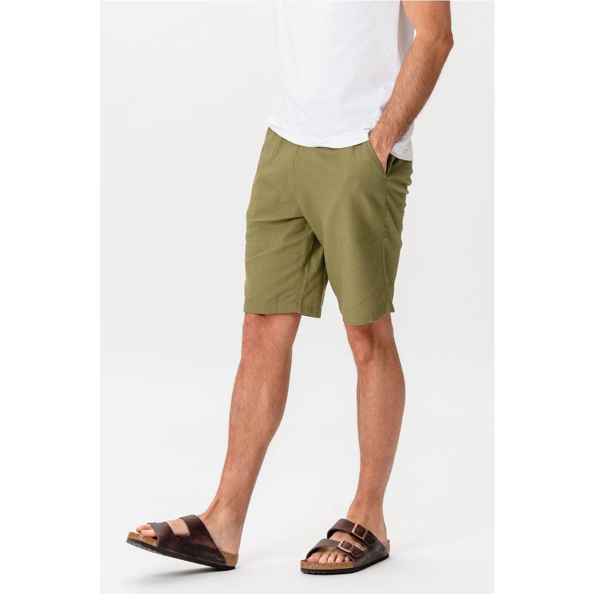 Herren Leinenmischung Freizeitshorts