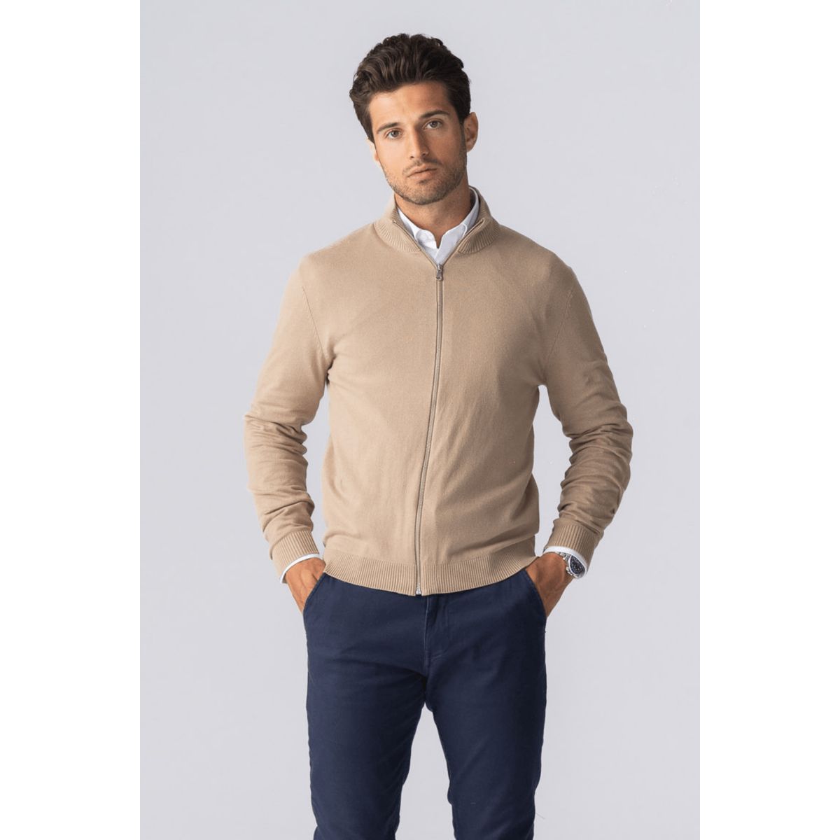 Strickjacke mit Reißverschluss