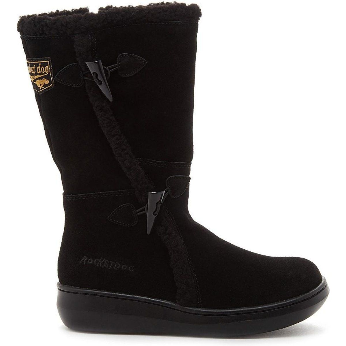 Rocket Dog - Damen Winterstiefel "Slope", Wildleder (Schwarz)