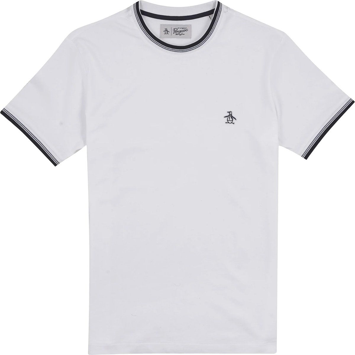 Weißes T-Shirt mit Rundhalsausschnitt