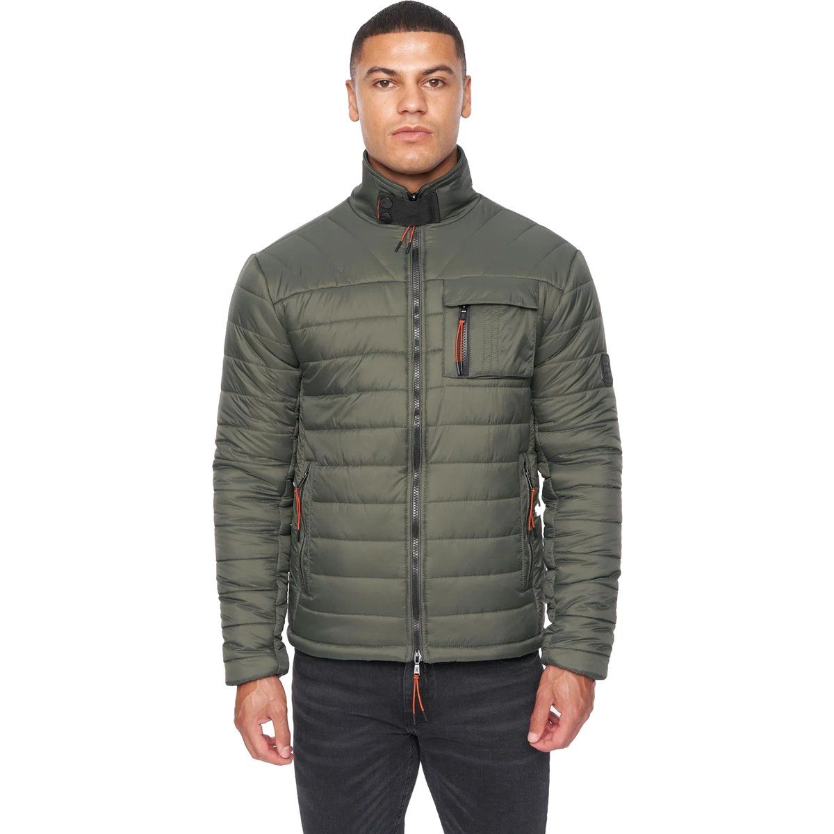 Herren Steppjacke in Oliv