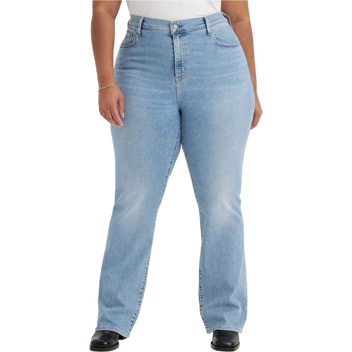Hochtaillierte Bootcut-Jeans