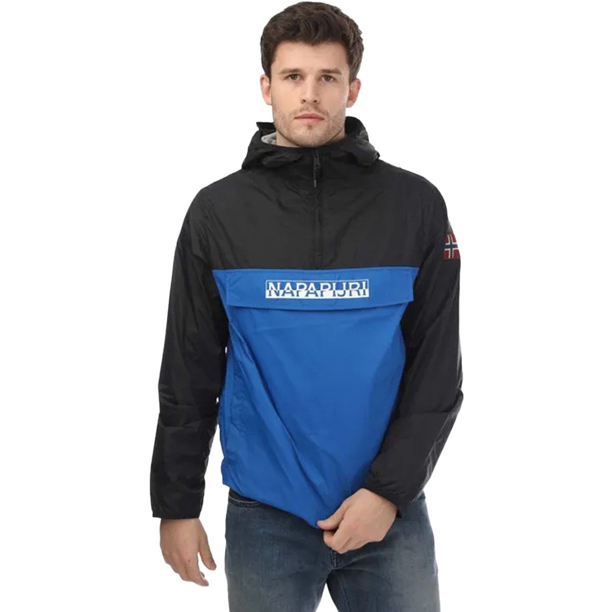 Colorblock-Pullover-Anorakjacke