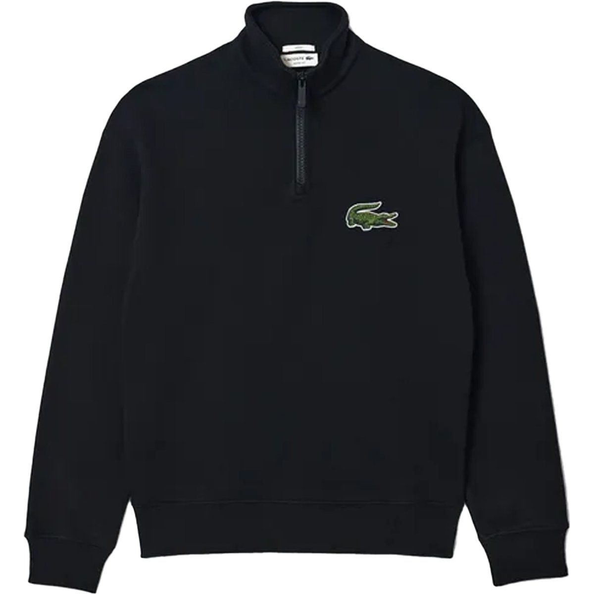 Klassisches Sweatshirt mit halbem Reißverschluss und Logo