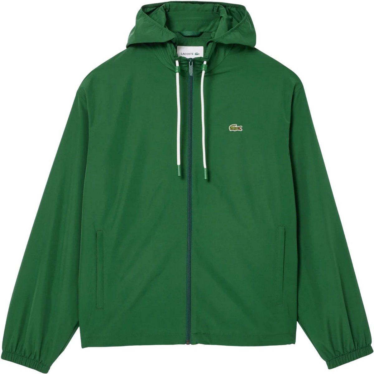 Grüne Kapuzen-Sportjacke mit Reißverschluss