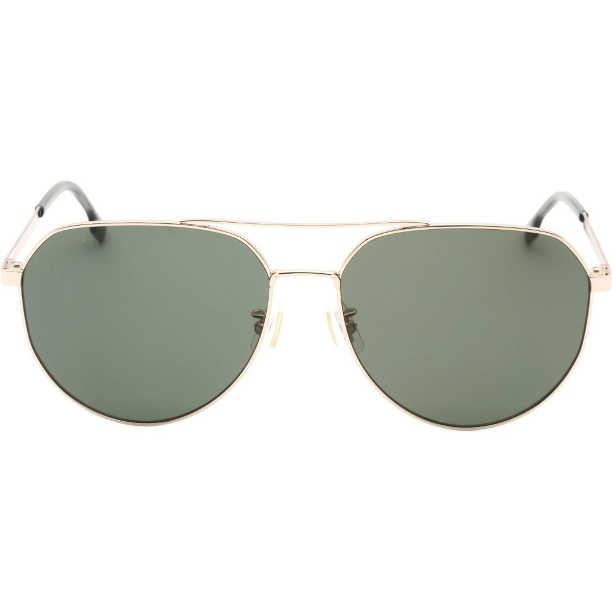 Moderne Pilotenbrille mit goldenem Rahmen