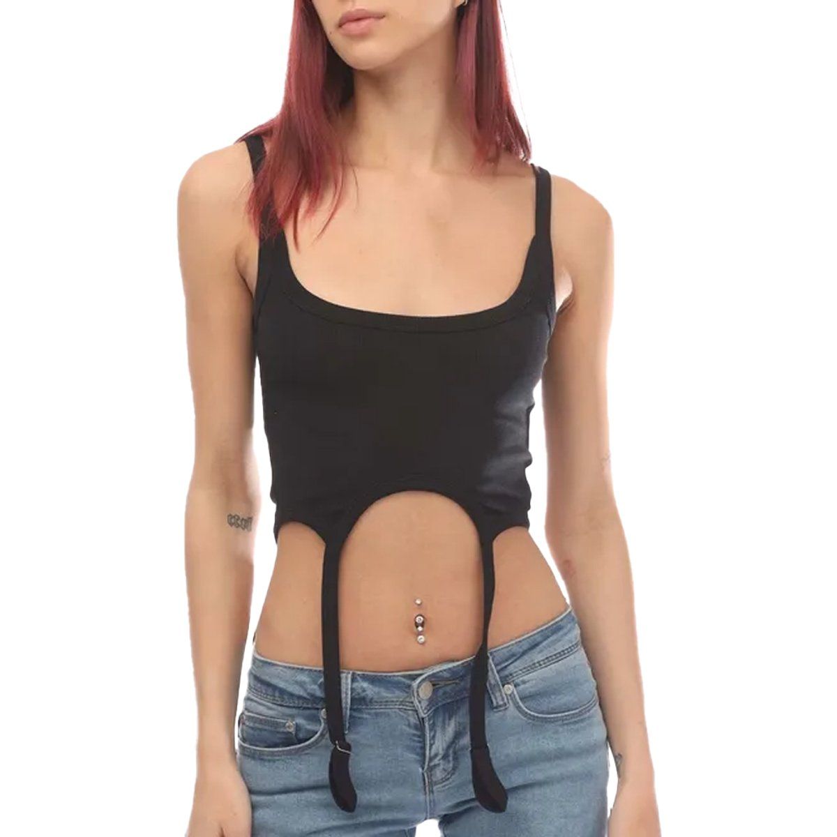 Ärmelloses Damen-Tanktop mit Rippstrick