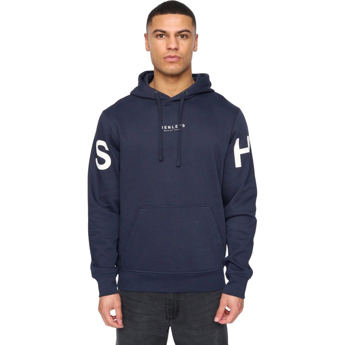 Henleys - "Hensleeve" Kapuzenpullover für Herren (Marineblau)