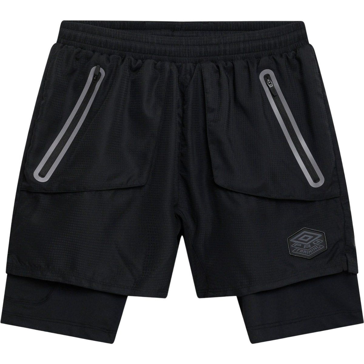 Umbro - "Pro Training Elite" Hybrid-Short für Herren (Schwarz)
