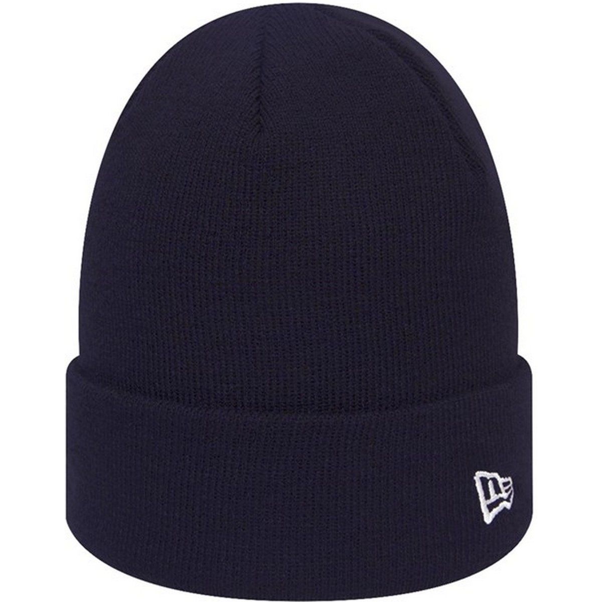 Klassische Rippstrick-Beanie mit Umschlag