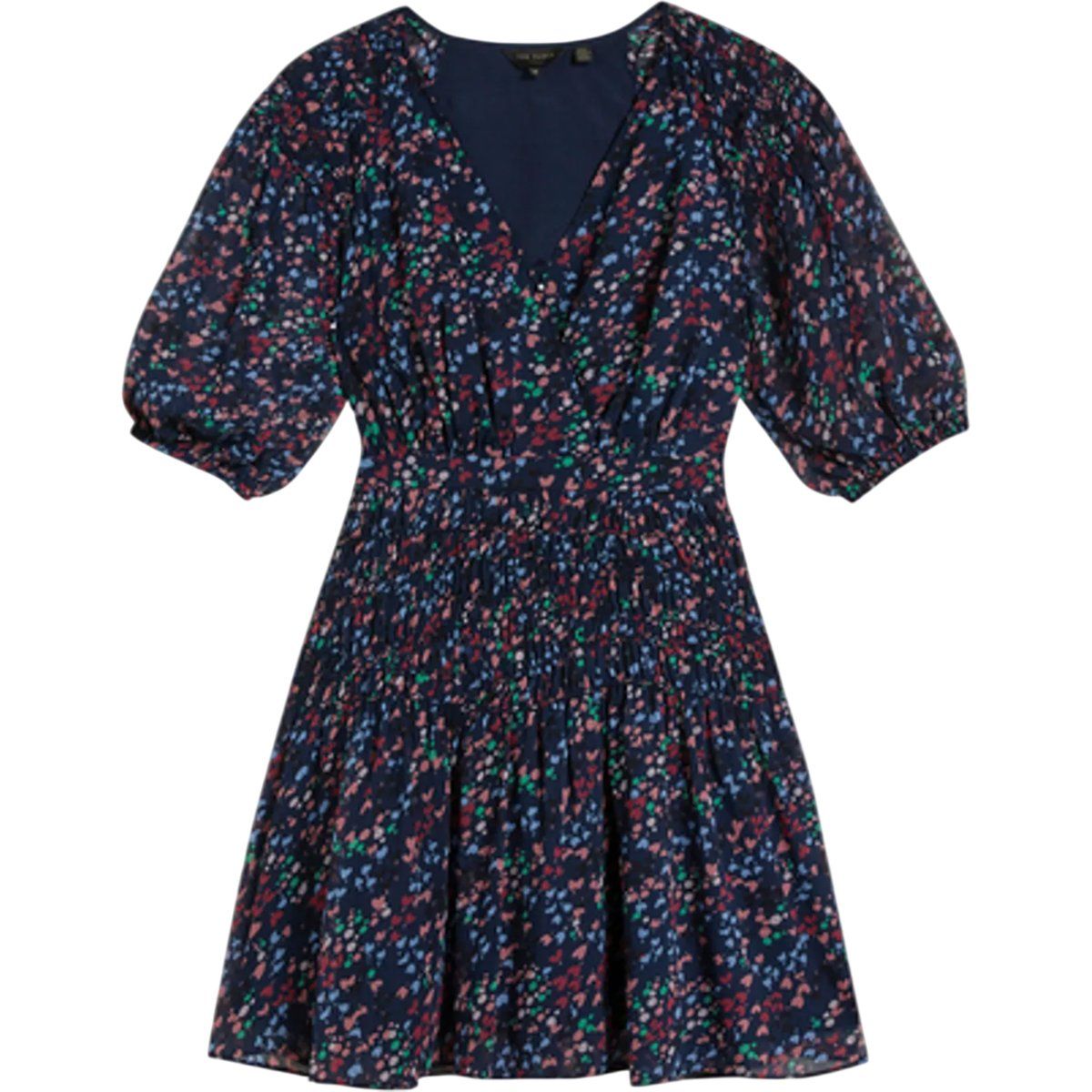 Mini-Wickelkleid mit Blumendruck