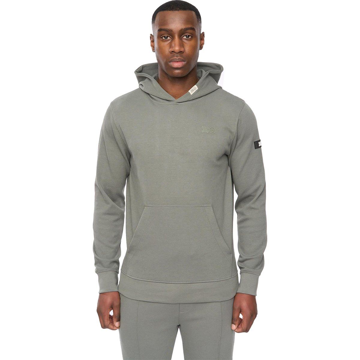 Herren Olivfarbener Kapuzenpullover