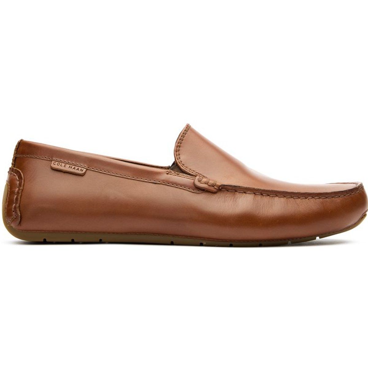 Brauner Leder-Slipper Driving Loafer