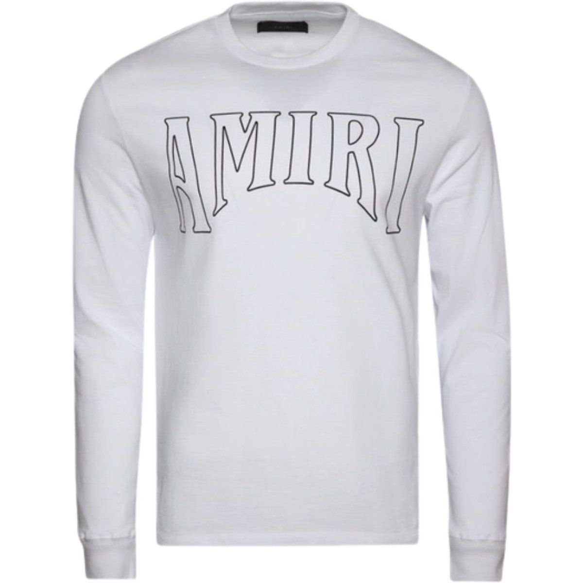 Weißes Langarm-T-Shirt mit Logo