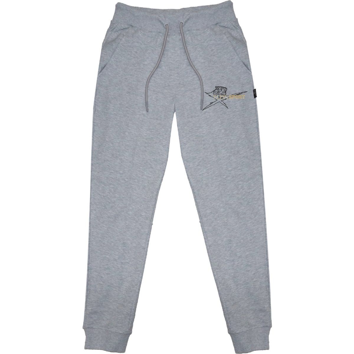Graue Fleece Jogginghose mit Logo