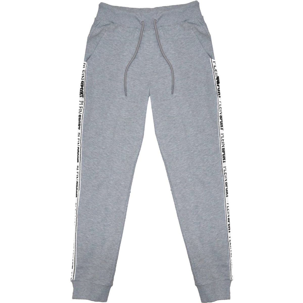 Graue Sport-Jogginghose mit Logo-Band