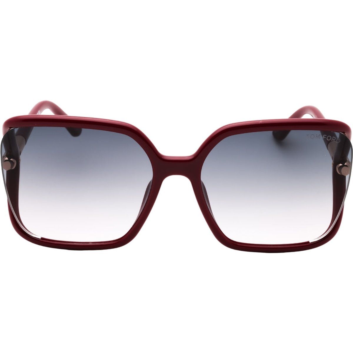 Übergroße quadratische Sonnenbrille mit Fuchsia-Rahmen