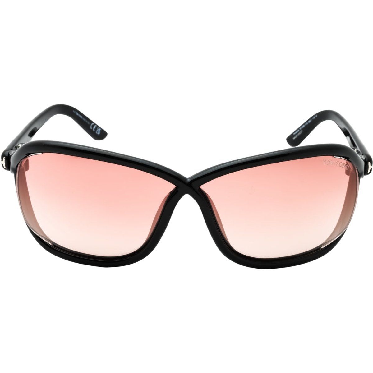 Übergroße Sonnenbrille mit schwarzem Rahmen