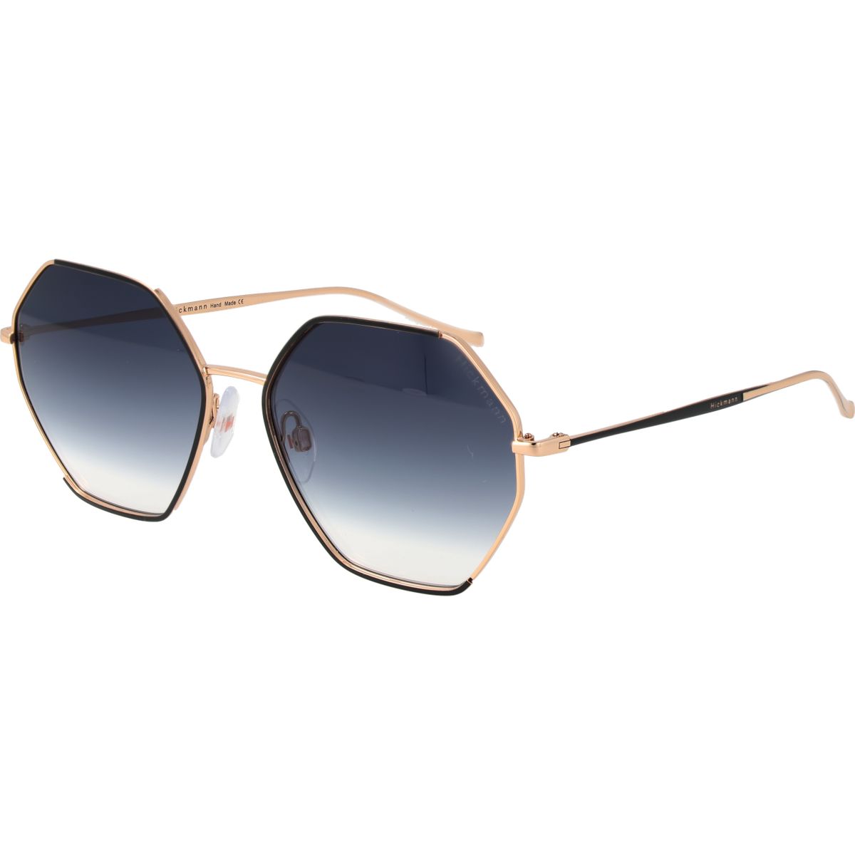 Goldene achteckige Sonnenbrille mit Farbverlauf