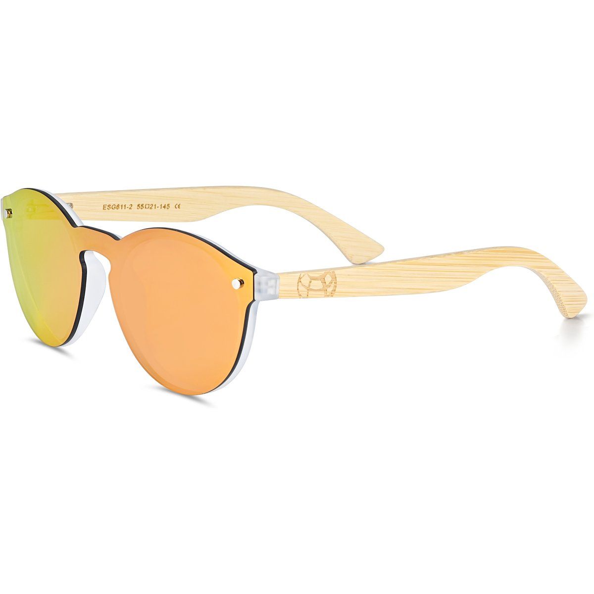 Randlose runde verspiegelte Sonnenbrille