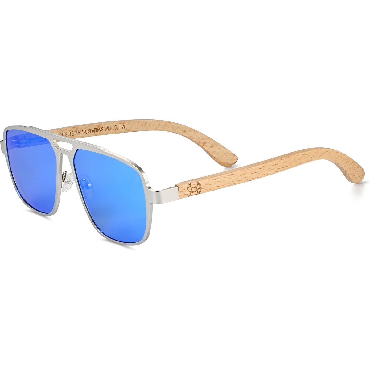 Aviator Sonnenbrille mit Bambusbügeln