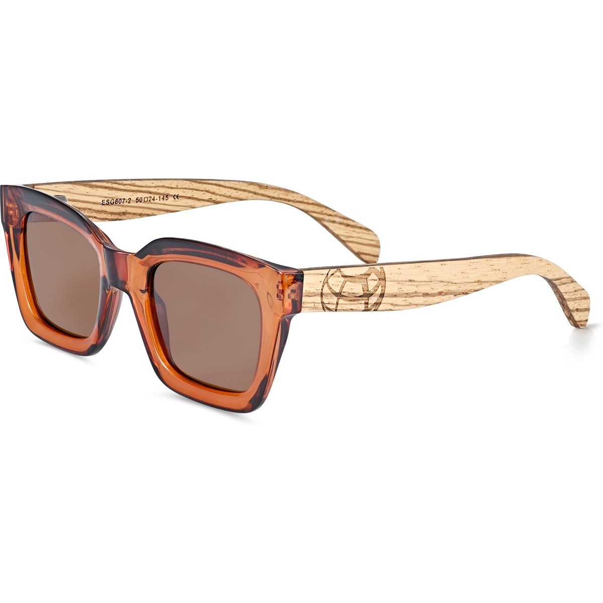 Polarisierte Sonnenbrille mit Holzbügeln