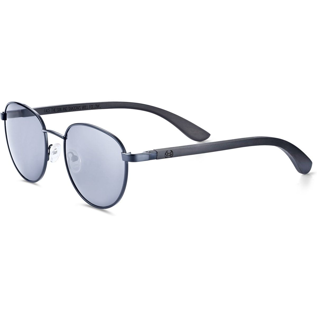 Runde polarisierte Sonnenbrille mit Metallrahmen