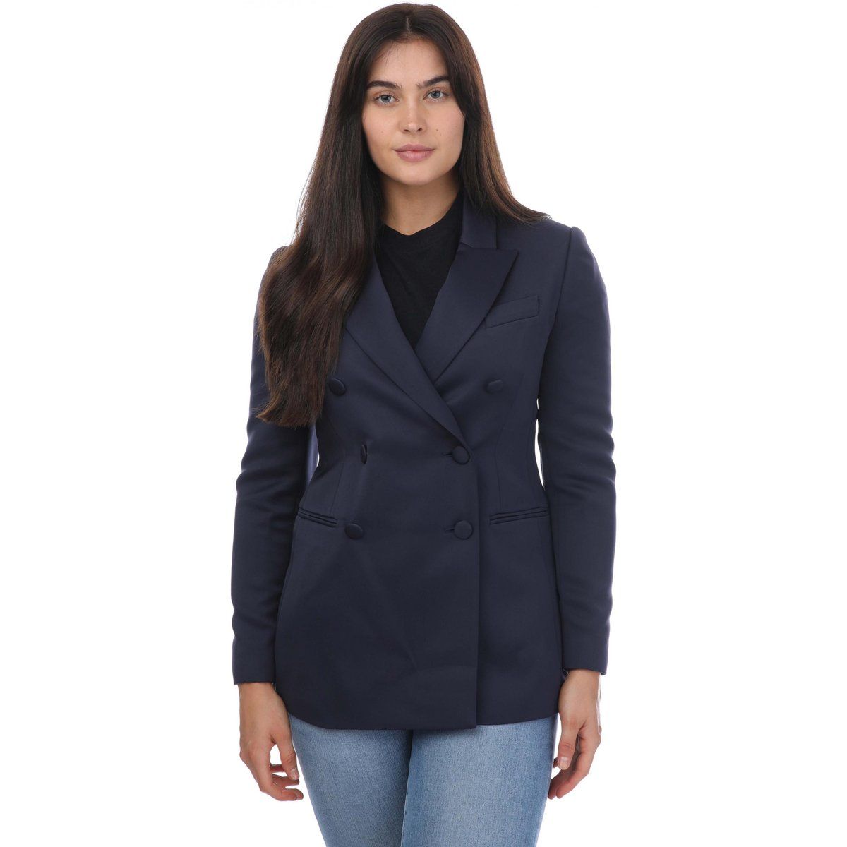 Damen Zweireihiger Boyfriend-Blazer