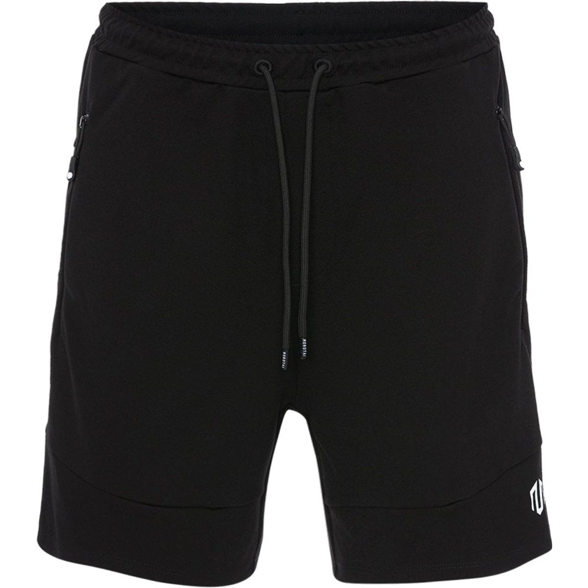 Schwarze Interlock-Strickshorts für Herren