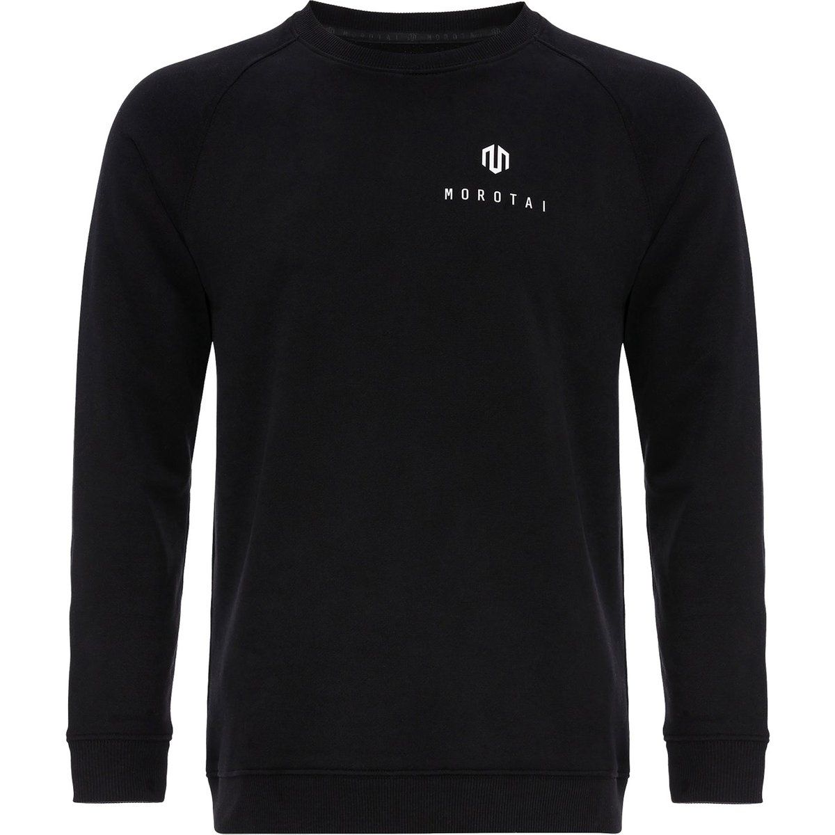 Minimalistisches einfarbiges schwarzes Baumwoll-Sweatshirt