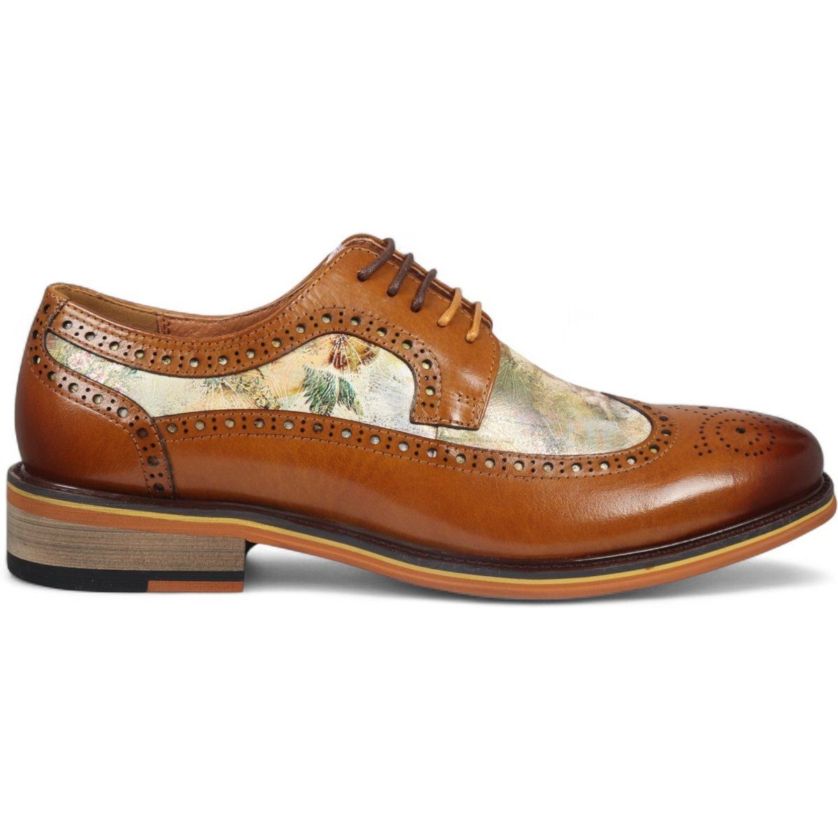 Herren Brogue Lederschuhe in Braun