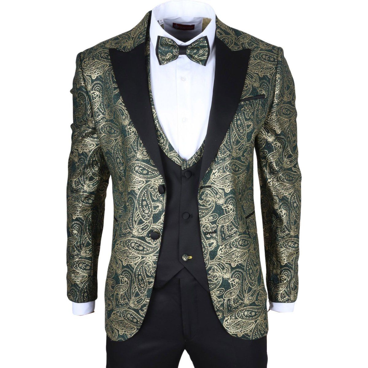 Formeller Anzugsatz mit Paisley-Muster