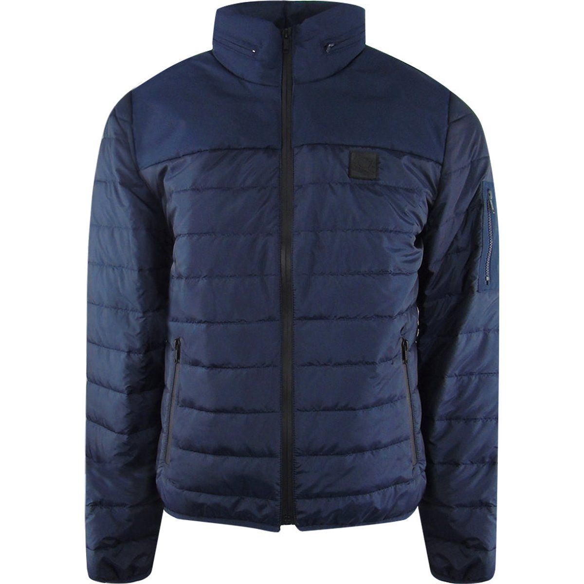 Marineblaue Gesteppte Pufferjacke