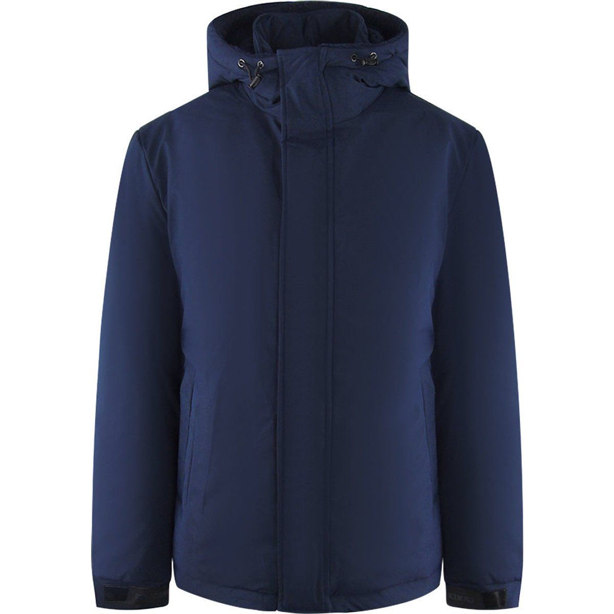 Gesteppte Winterjacke mit Kapuze in Marineblau