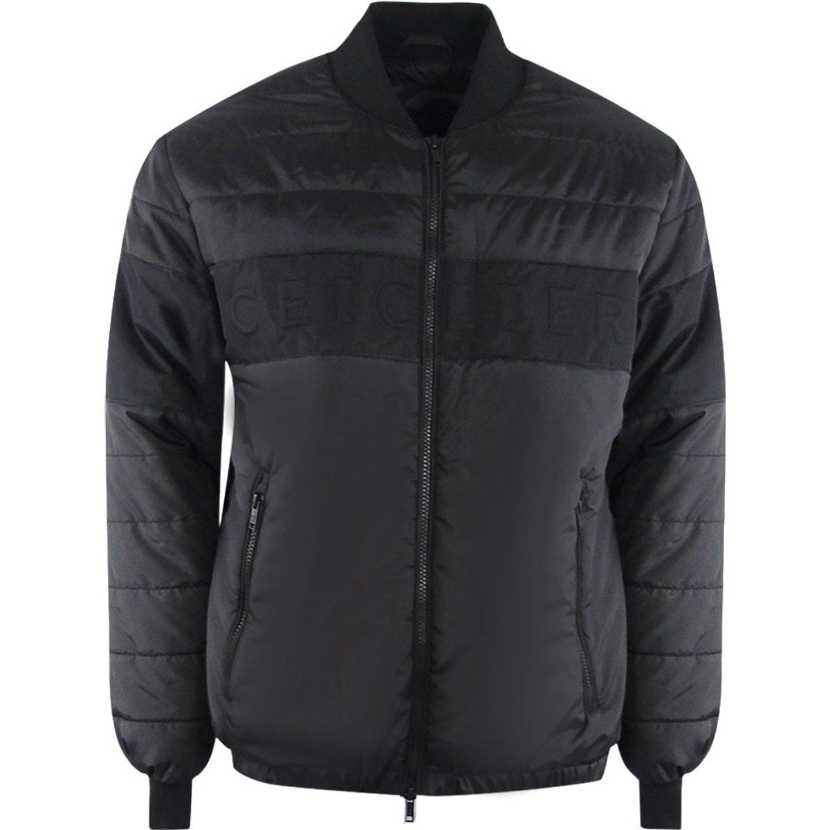 Wattierte Bomberjacke mit Logo-Schriftzug