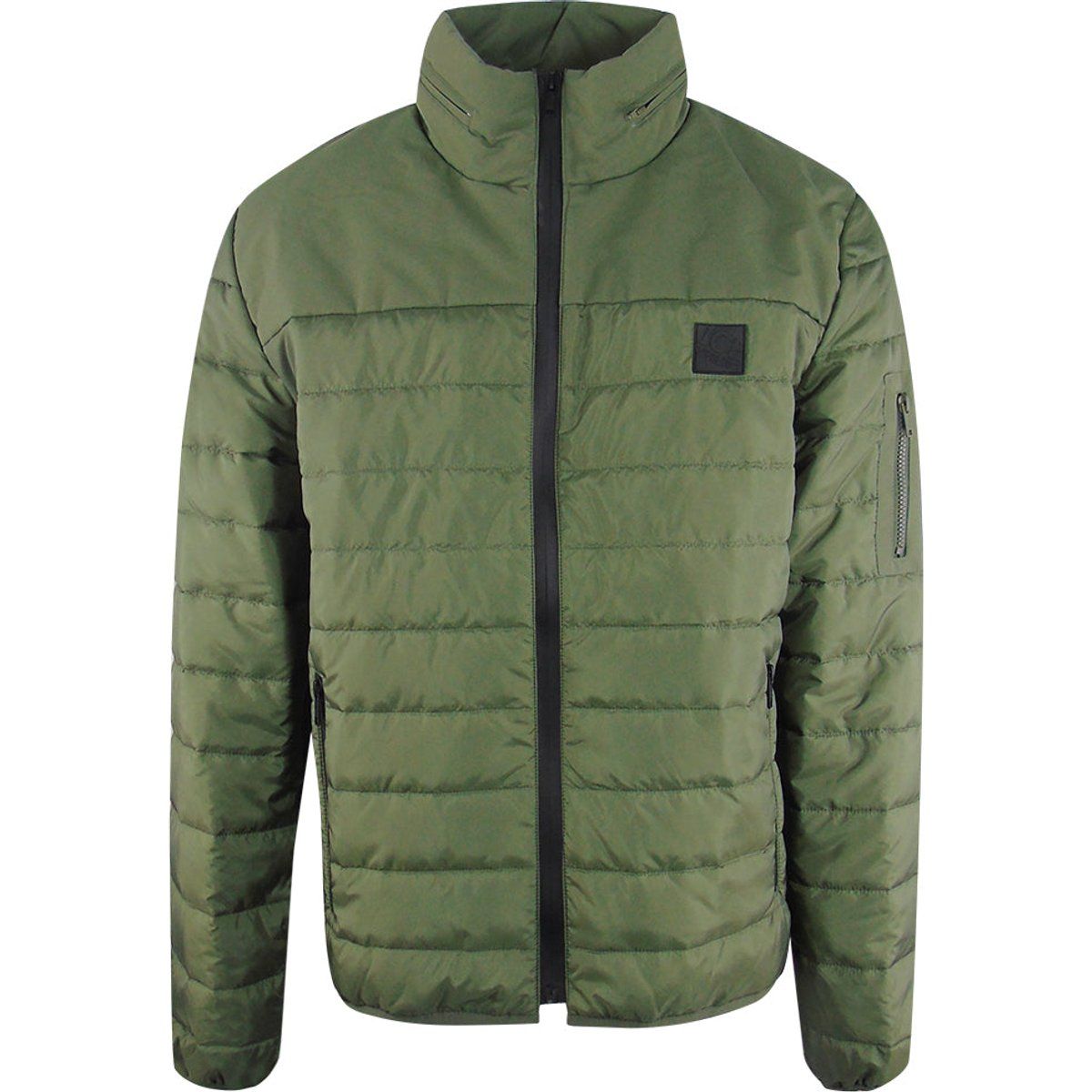 Wattierte leichte grüne Jacke