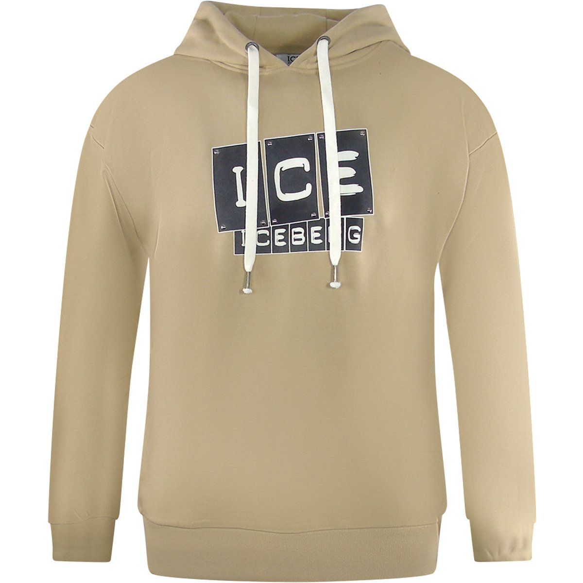 Hoodie aus Baumwollmischung mit Blocklogo