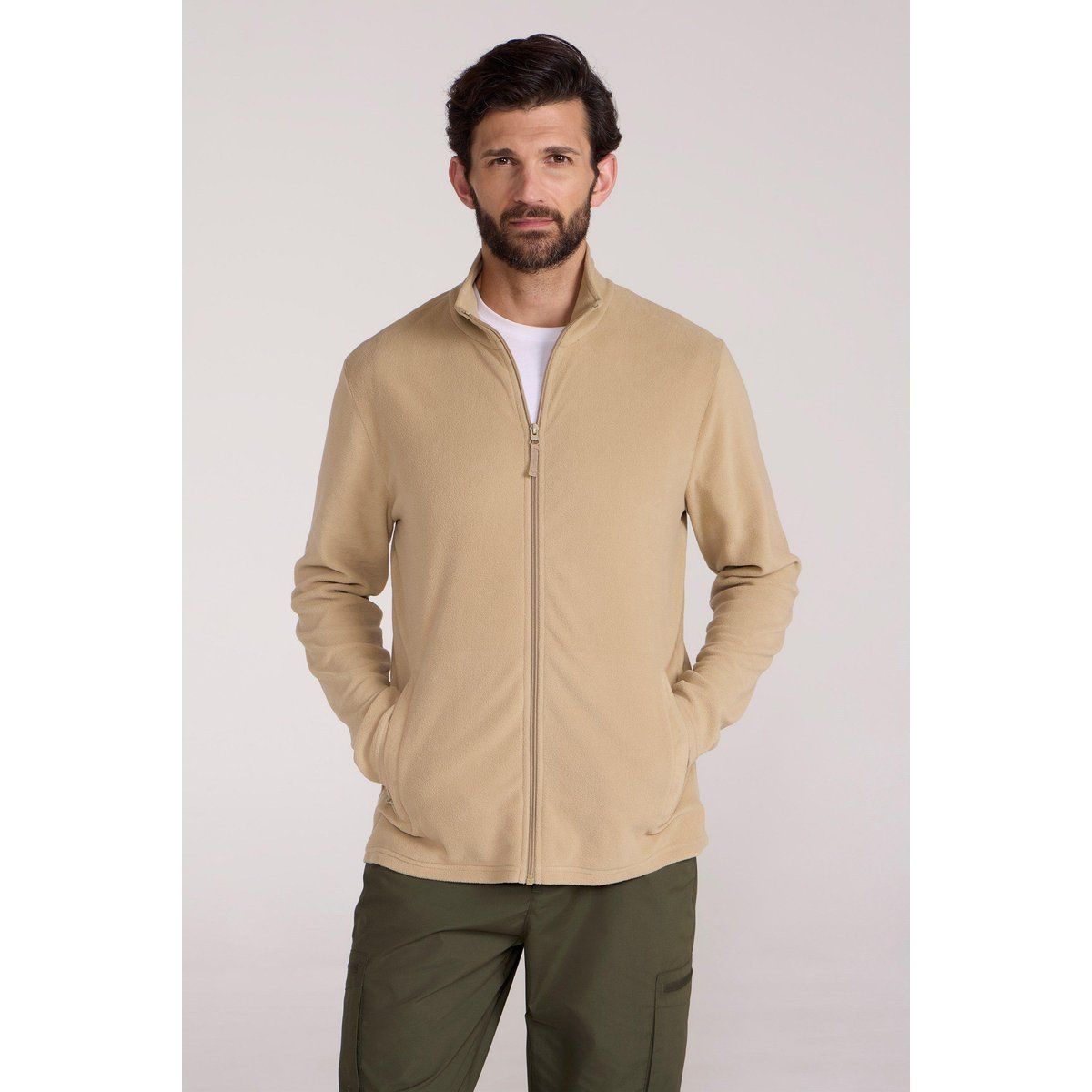 Leichte Fleecejacke mit Reißverschluss für Herren